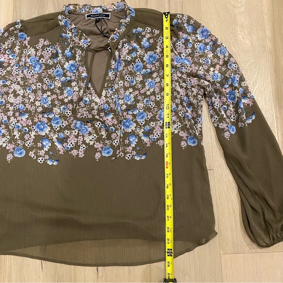 Melanie Lyne | NWT Brown Floral Chiffon Blouse 🩷 - Picture 6 of 10